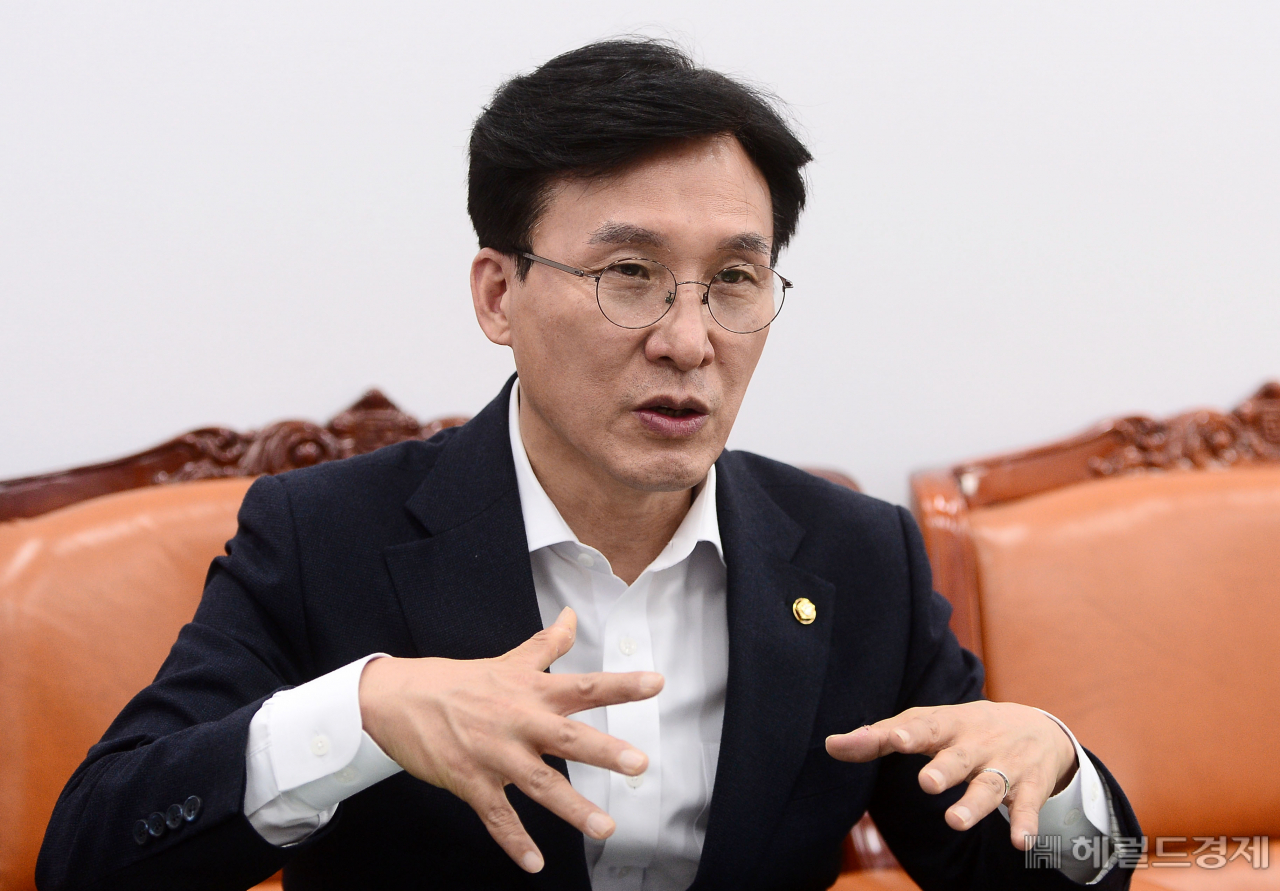 김민석 더불어민주당 의원. 이상섭 기자 babtong@heraldcorp.com