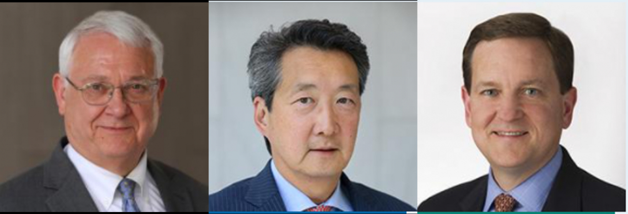 미국의 대표적인 외교‧안보 및 대외정책 연구기관인 전략국제문제연구소(CSIS)의 존 햄리 소장과 빅터 차 한국 석좌, 매튜 굿맨 경제부문 수석부회장. [전국경제이연합회 제공]