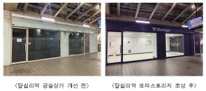 답십리역 공실상가를 개인창고로 개조한 모습.  [서울교통공사 제공]