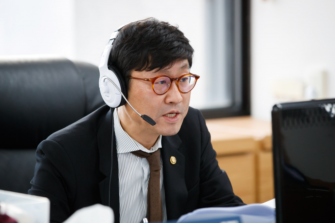 도규상 금융위원회 부위원장이 26일 오전 금융리스크대응반 회의에서 발언하고 있다. [사진=금융위]