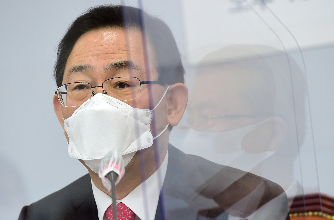 주호영 국민의힘 원내대표가 26일 국회에서 열린 비상대책위원회의에서 발언하고 있다. [연합]
