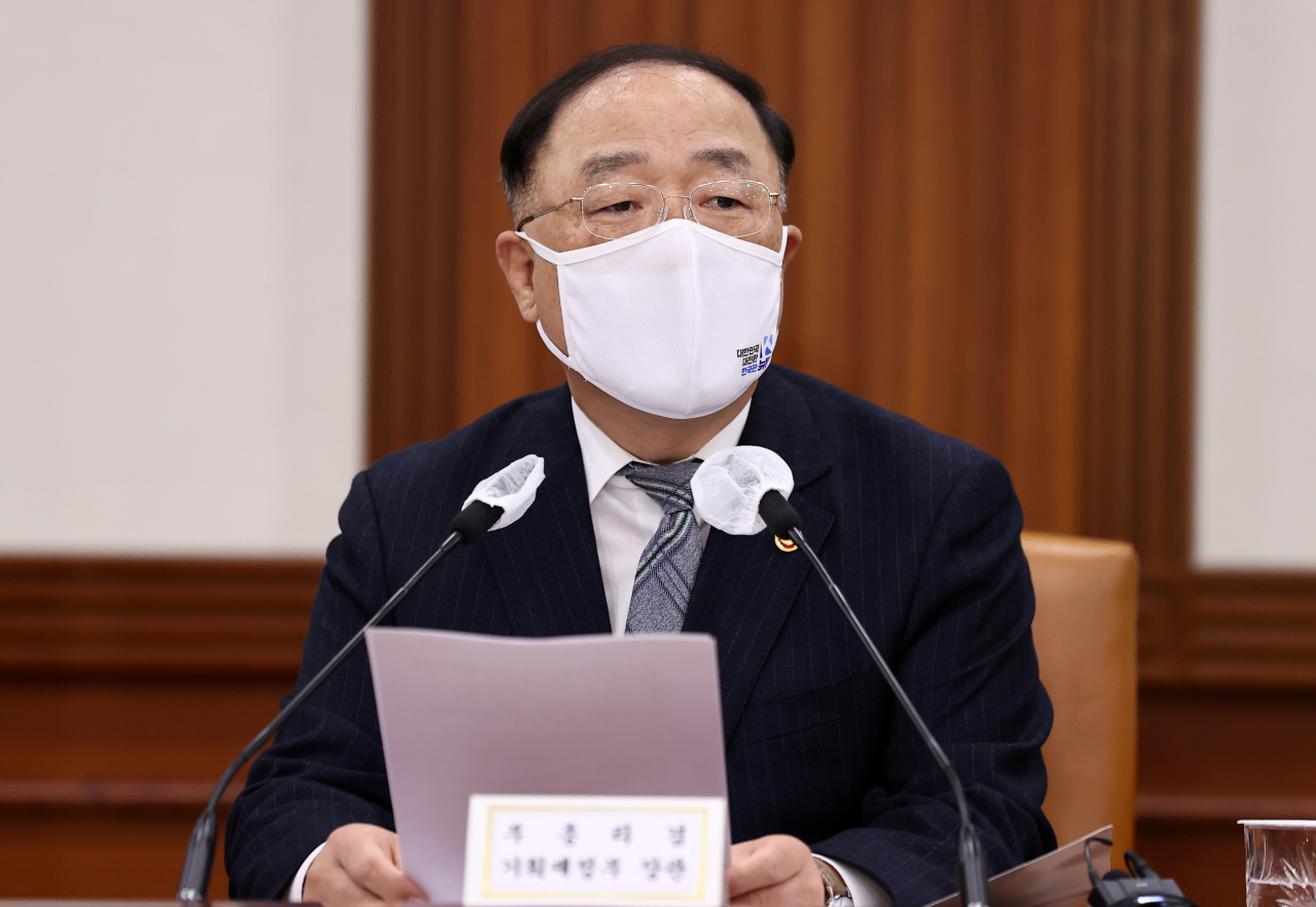 홍남기 경제부총리 겸 기획재정부 장관.[연합]