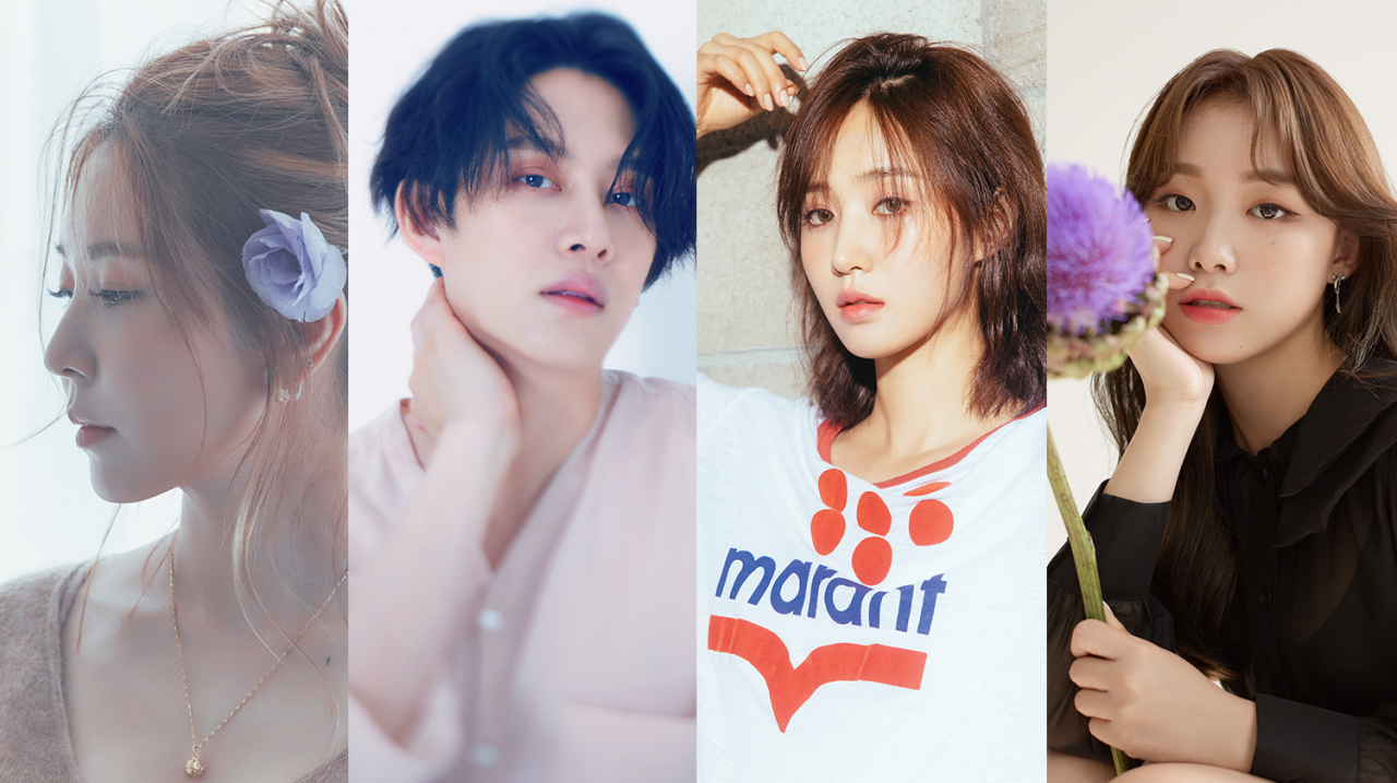 SM C&C가 ‘셀럽브랜드(CELEBRAND)’를 론칭하고, 브랜드 커머스 사업 진출을 선언했다. 사진은 셀럽브랜드와 함께한 SM엔터테인먼트 그룹 소속 보아, 김희철, 유리, 수현(왼쪽부터). [SM C&C 제공]
