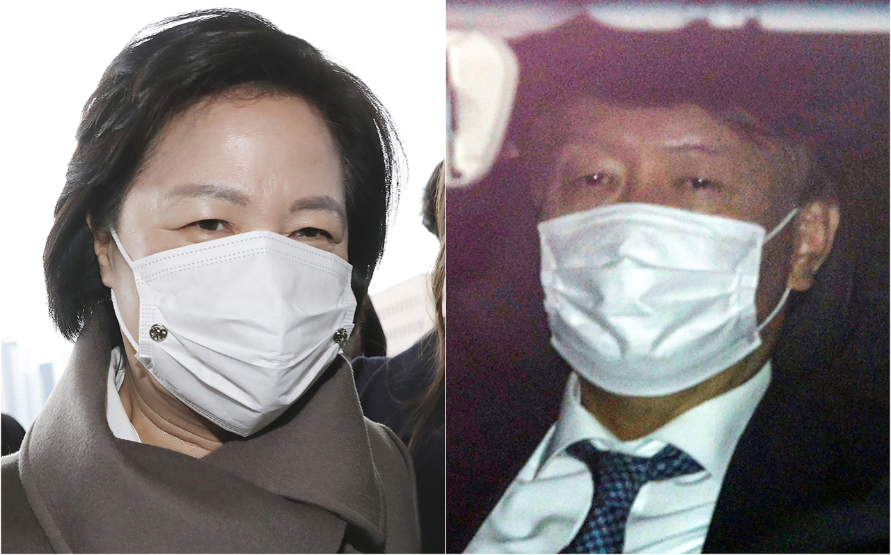 추미애 법무부 장관(왼쪽)이 2일 오전 경기도 과천 정부과천청사 내 법무부로 출근하고 있다. 비슷한 시각 윤석열 검찰 총장이 윤석열 검찰 총장이 서울 서초구 서초동 대검찰청으로 출근하고 있다. [연합]