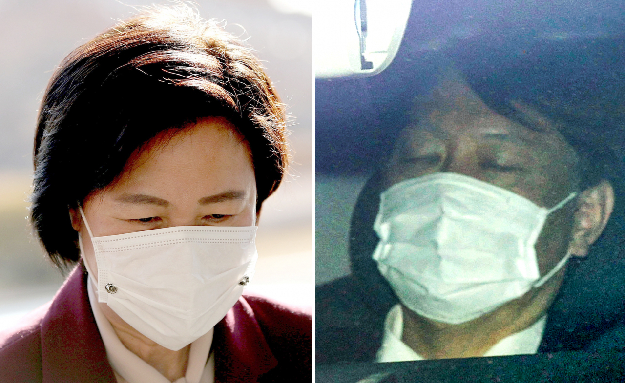 3일 오전 추미애 법무부 장관(왼쪽)이 경기 과천 법무부 청사에 들어서고 있다. 윤석열 검찰총장이 이날 오후 서울 서초구 대검찰청 주차장으로 들어서고 있다. [연합]