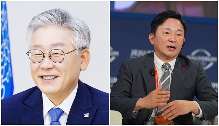 이재명 경기지사(왼쪽)과 원희룡 제주지사(오른쪽_