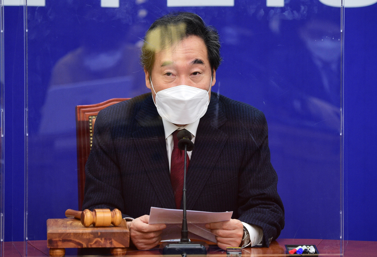 이낙연 더불어민주당 대표가 9일 국회에서 열린 최고위원회의에서 발언하고 있다. [연합]