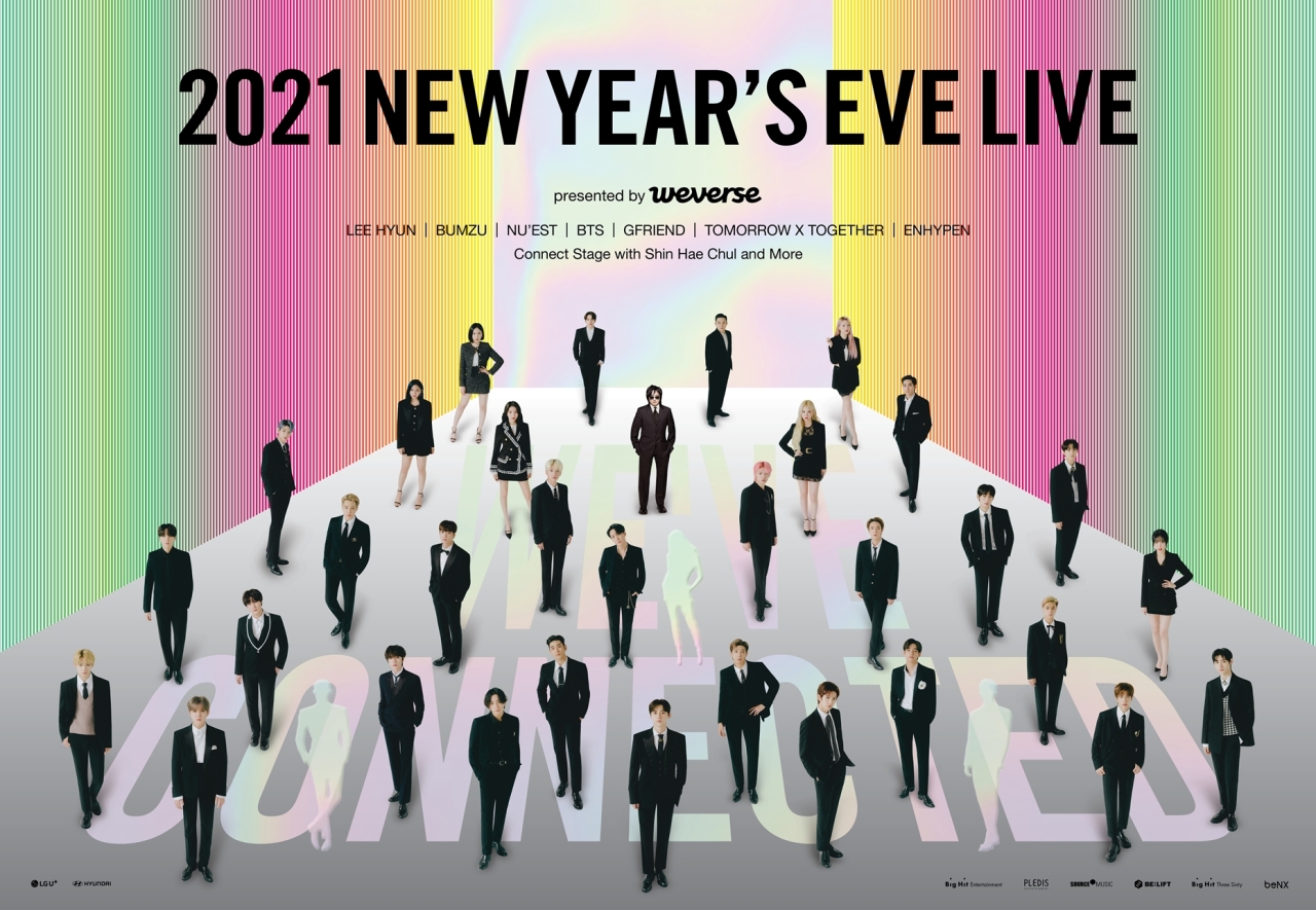 “2012 New Year’s Eve Live - presented by Weverse” poster (Big Hit Labels)