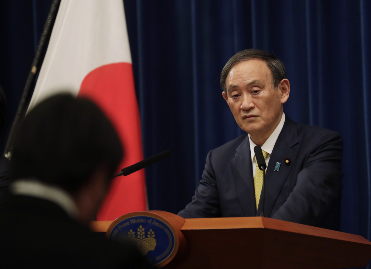 스가 요시히데 일본 총리. [AP]