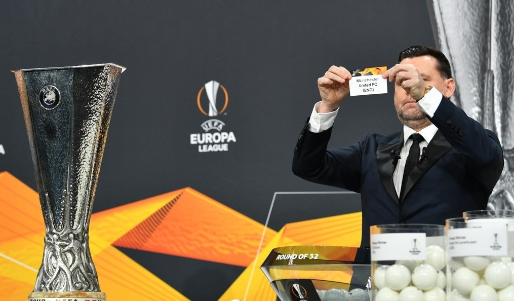 2020-2021 UEFA 유로파리그 32강 대진 추첨 모습. [연합]
