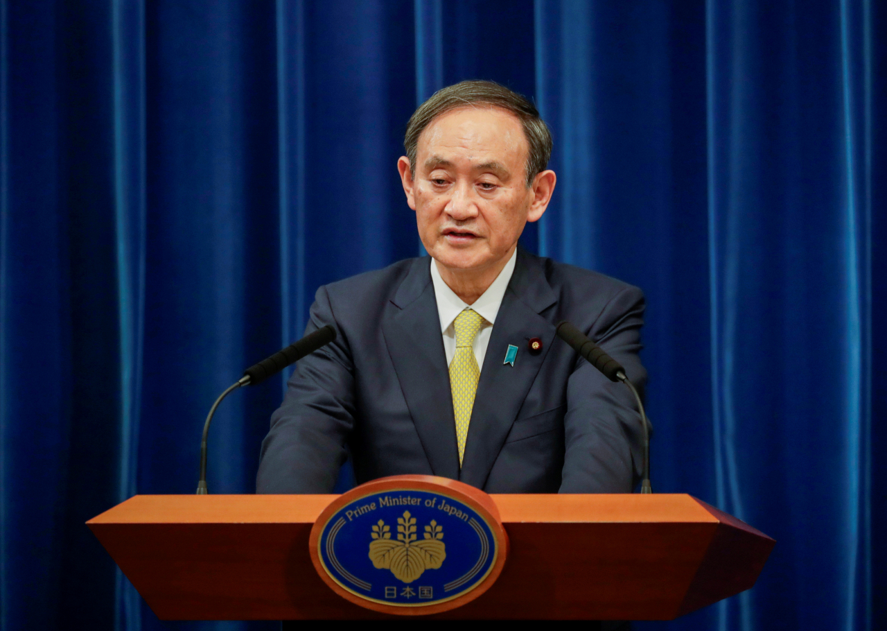 스가 요시히데(菅義偉) 일본 총리. [로이터]