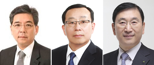 (왼쪽부터) 장재훈 현대자동차 사장, 조성환 현대모비스 사장, 윤영준 현대건설 사장. [현대차그룹 제공]