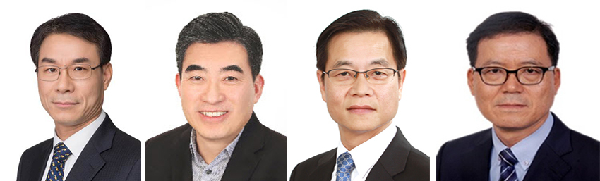 (왼쪽부터) 정재욱 현대위아 사장, 신재원 현대자동차 사장, 김세훈 현대기아 부사장, 이규오 현대기아 부사장. [현대차그룹 제공]