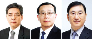 장재훈(왼쪽부터) 현대자동차 사장, 조성환 현대모비스 사장, 윤영준 현대건설 사장. [현대차그룹 제공]