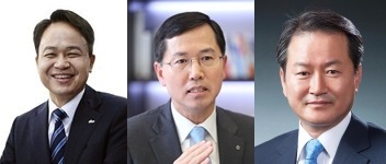 진옥동 신한은행장, 임영진 신한카드 사장, 성대규 신한생명 사장