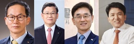 왼쪽부터 양종희 KB금융 부회장, 이원덕 우리금융 수석부사장, 허영택 신한금융 경영관리부문장, 함영주 하나금융 부회장