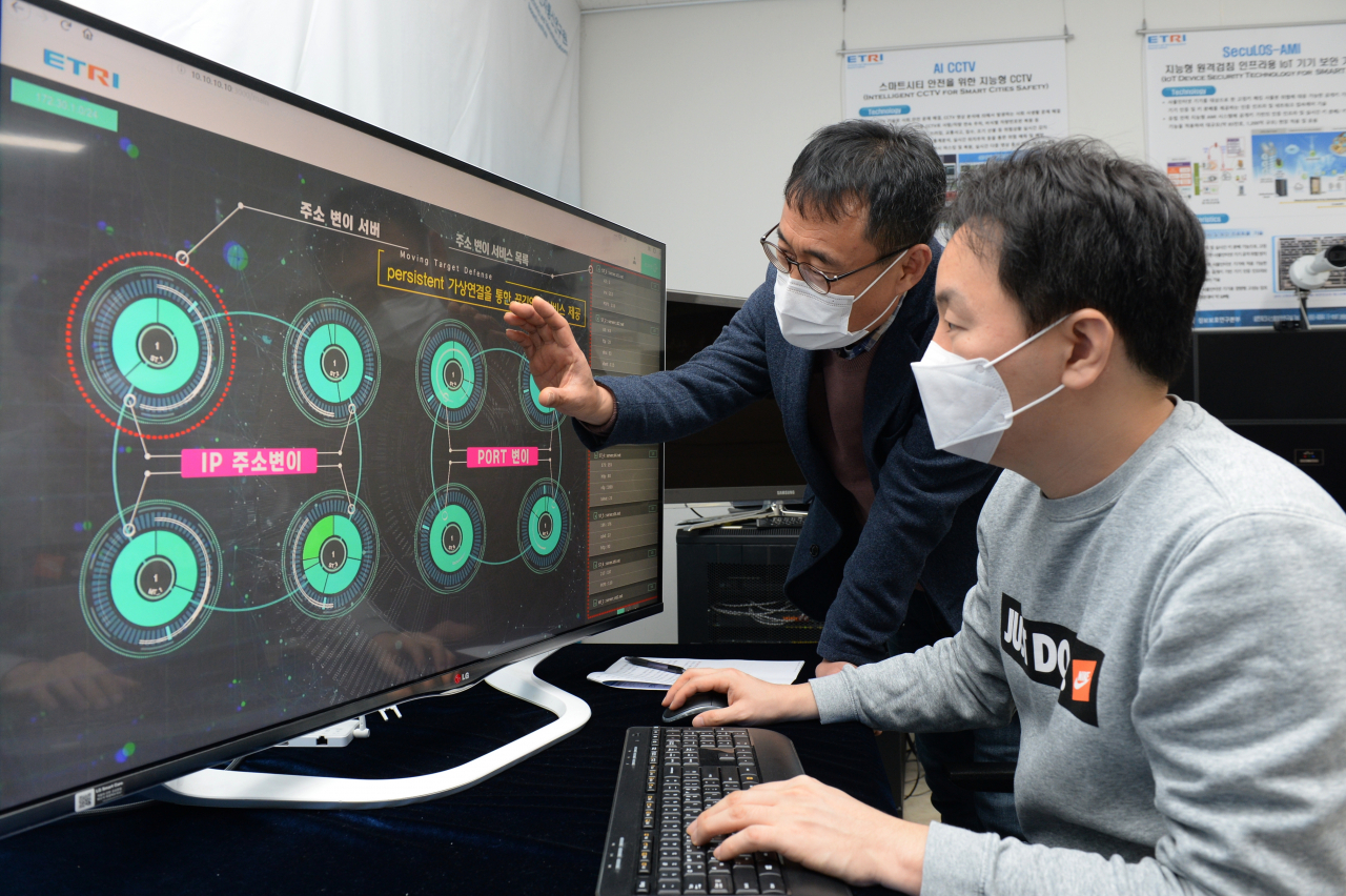 ETRI 연구진이 사이버 자가변이 기술을 활용해 사이버공격 사전보안에 나서고 있다.[ETRI 제공]