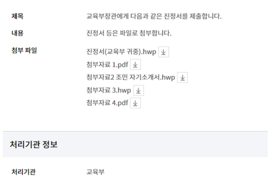 지난 23일 사법시험준비생모임(사준모)는 조국 전 법무부장관의 딸 조민의 부산대 의전원 입학을 취소시켜 달라며 교육부장관에게 진정서를 제출했다. [사진=사준모 보도자료 갈무리]