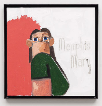 GEORGE CONDO, Memphis Mary, 2005, Oil on canvas, 61x61cm [더페이지갤러리 제공]