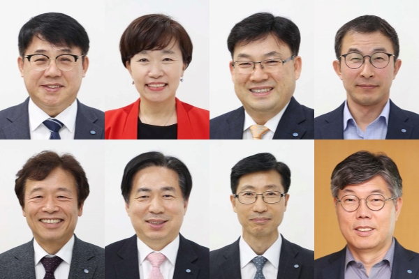 윗줄 왼쪽부터 시계방향 김철호·박성희·이상근·이해원·황병우·허단·장활언·장문석 상무