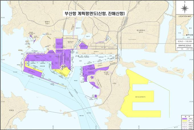 부산항 계획평면도 [부산시 제공]