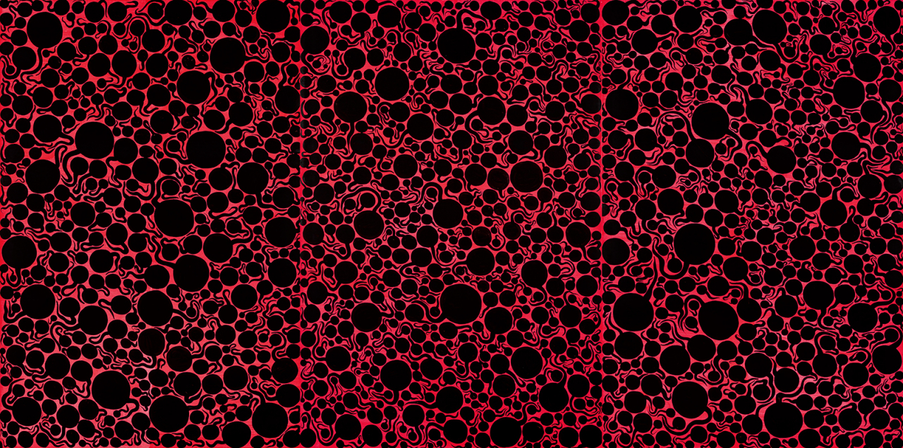 쿠사마 야요이 , Soul Burning Flashes, 194&times;130.6cm(3ea), 캔버스에 아크릴릭, 1988, 서울옥션 홍콩 2020.07.16, 낙찰가 27억8800만원, 2020년 낙찰가 1위 [자료=한국미술시가감정협회]