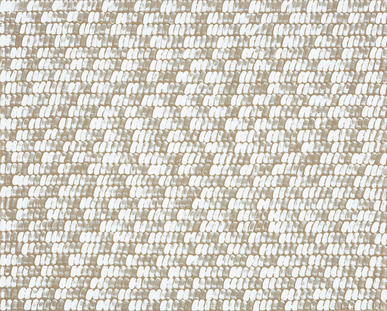 이우환, 점으로부터 No.770100, 181.8&times;227.3cm, 캔버스에 안료, 1977, K옥션 2020.07.15, 낙찰가 15억 2000만원, 2020년 낙찰가 3위. [자료=한국미술시가감정협회]