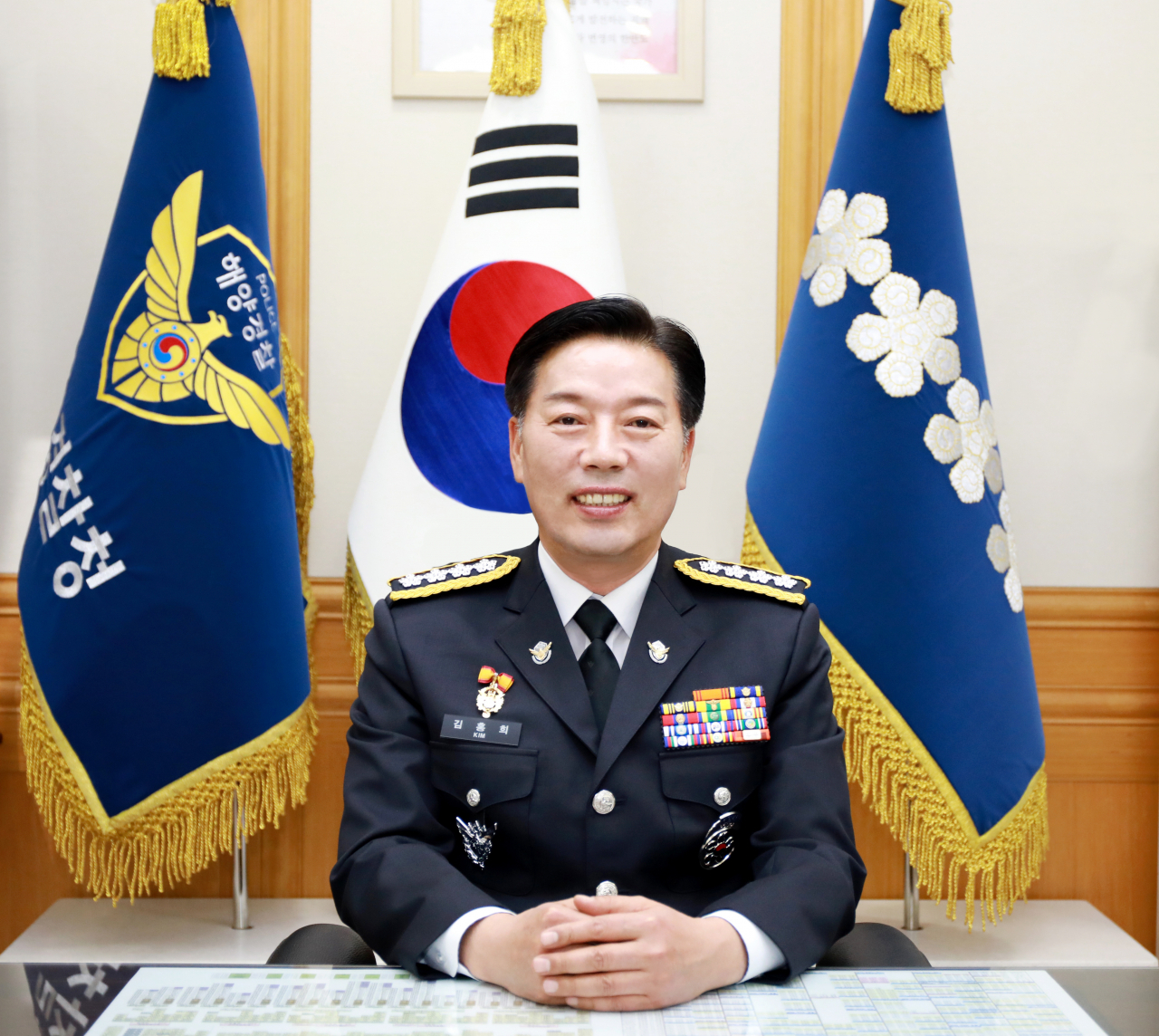 김홍희 해양경찰청장은 4일 신년사를 통해 “무인기, 인공위성 등 첨단기술을 접목한 차세대 목적형 경비체계로 변화해 가야 한다”고 주문했다. [해양경찰청 제공]