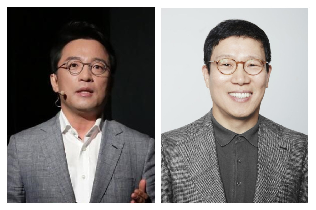김택진 엔씨소프트 대표(왼쪽)와 강호성 CJ ENM 대표