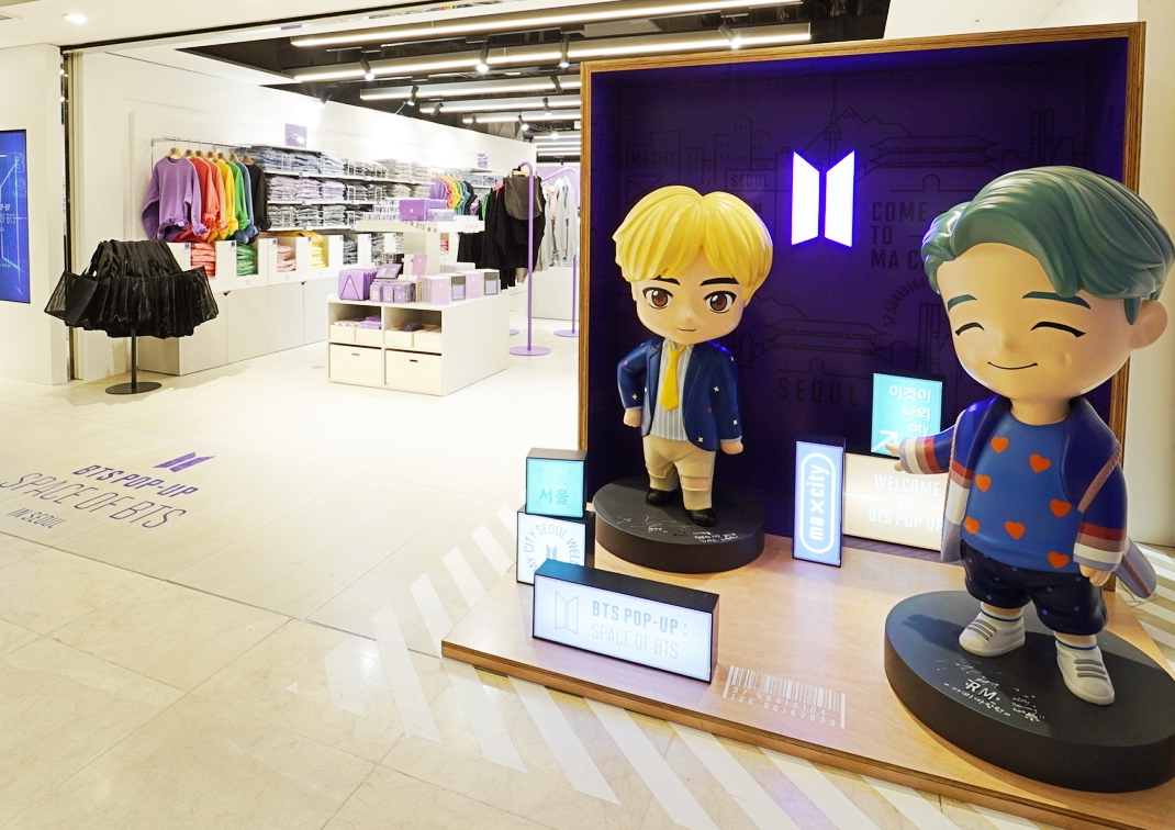 롯데백화점 본점에 있는 방탄소년단 팝업스토어 [사진제공=롯데백화점]