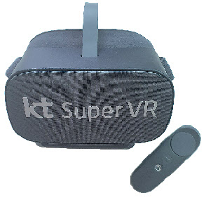 KT의 VR단말기와 컨트롤러.