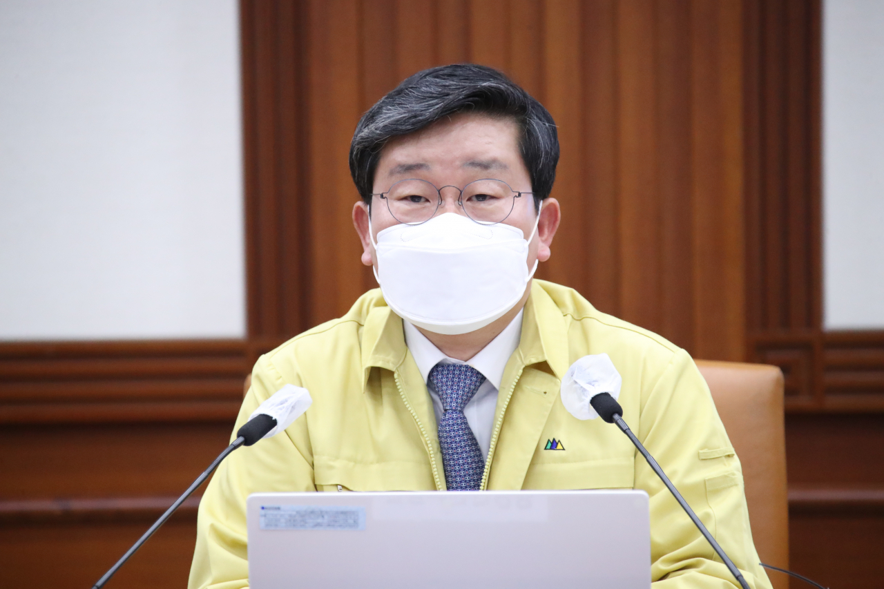 전해철 코로나19 중앙재난안전대책본부 2차장(행정안전부 장관) ［연합］