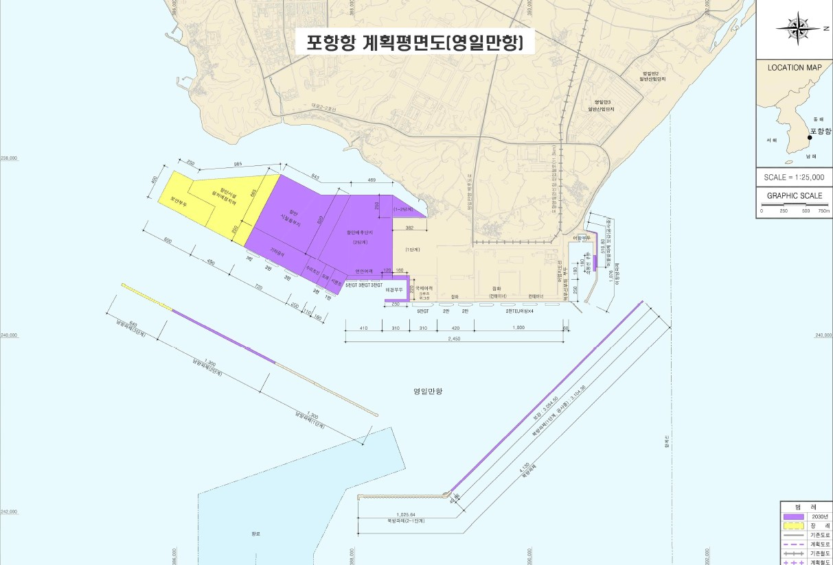 포항 영일만항 계획 평면도.[경북도 제공]