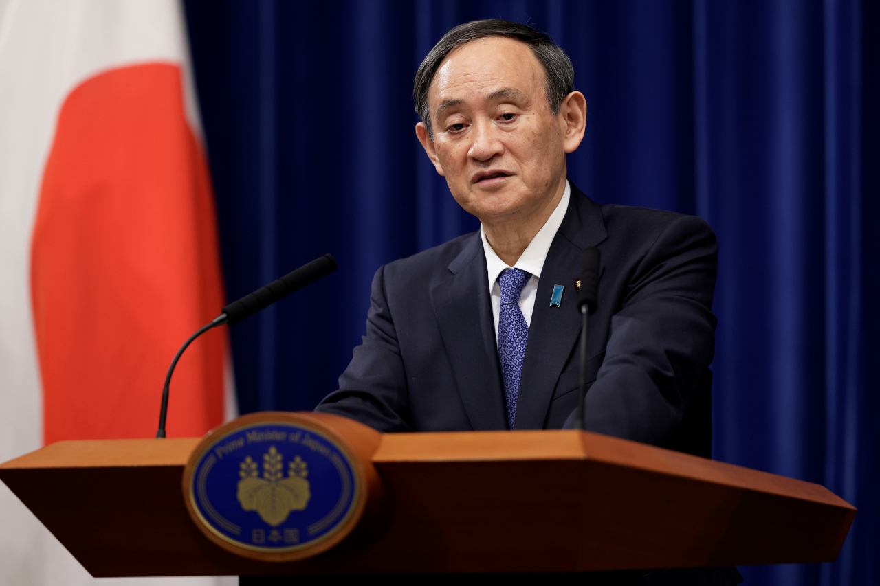 스가 요시히데(菅義偉) 일본 총리. [로이터]