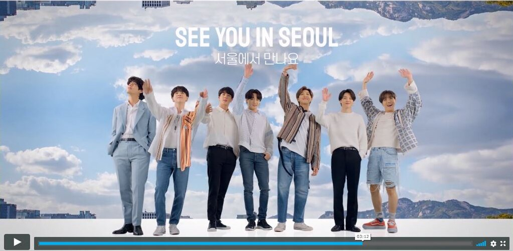 BTS의 서울홍보영상 타이틀 화면