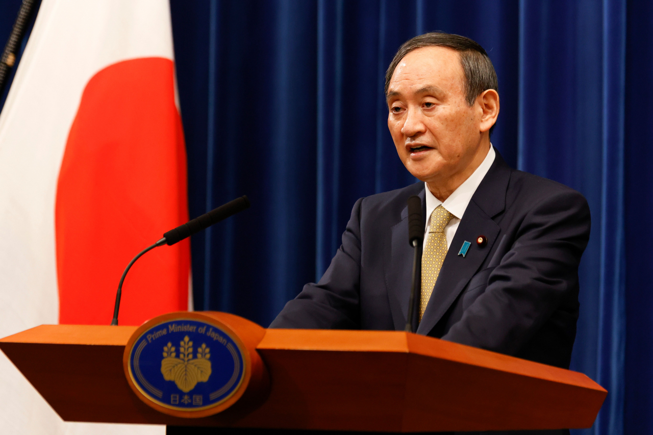 스가 요시히데 일본 총리. [연합]