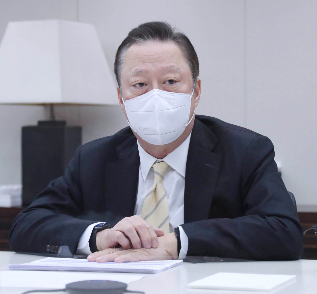 박용만 대한상공회의소 회장이 지난달 23일 대한상의에서 송년 기자간담회를 하고 있다. [대한상의 제공]