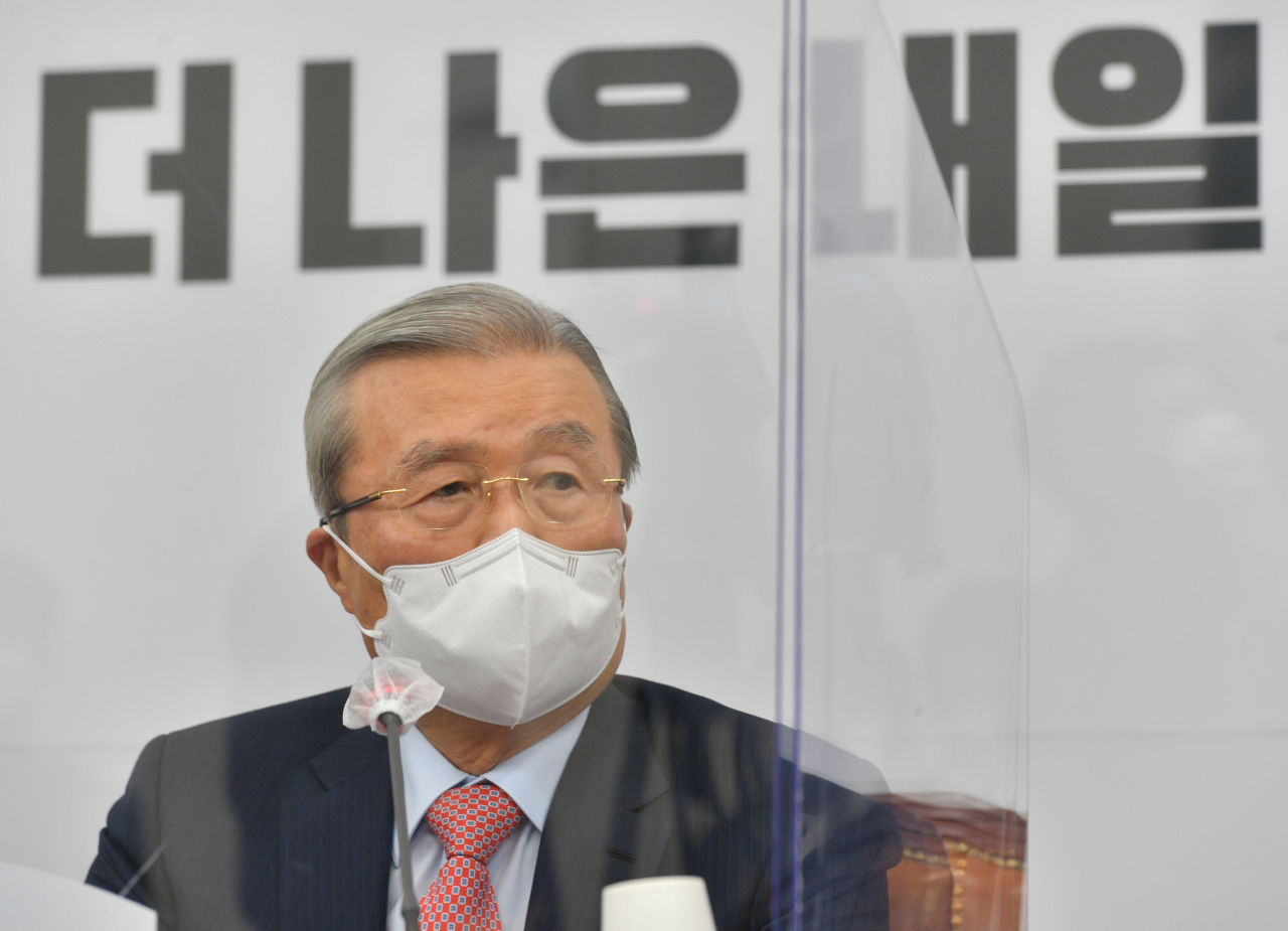 김종인 국민의힘 비상대책위원장이 18일 국회에서 열린 비상대책위원회의에서 발언하고 있다. [헤럴드경제=이상섭 기자]