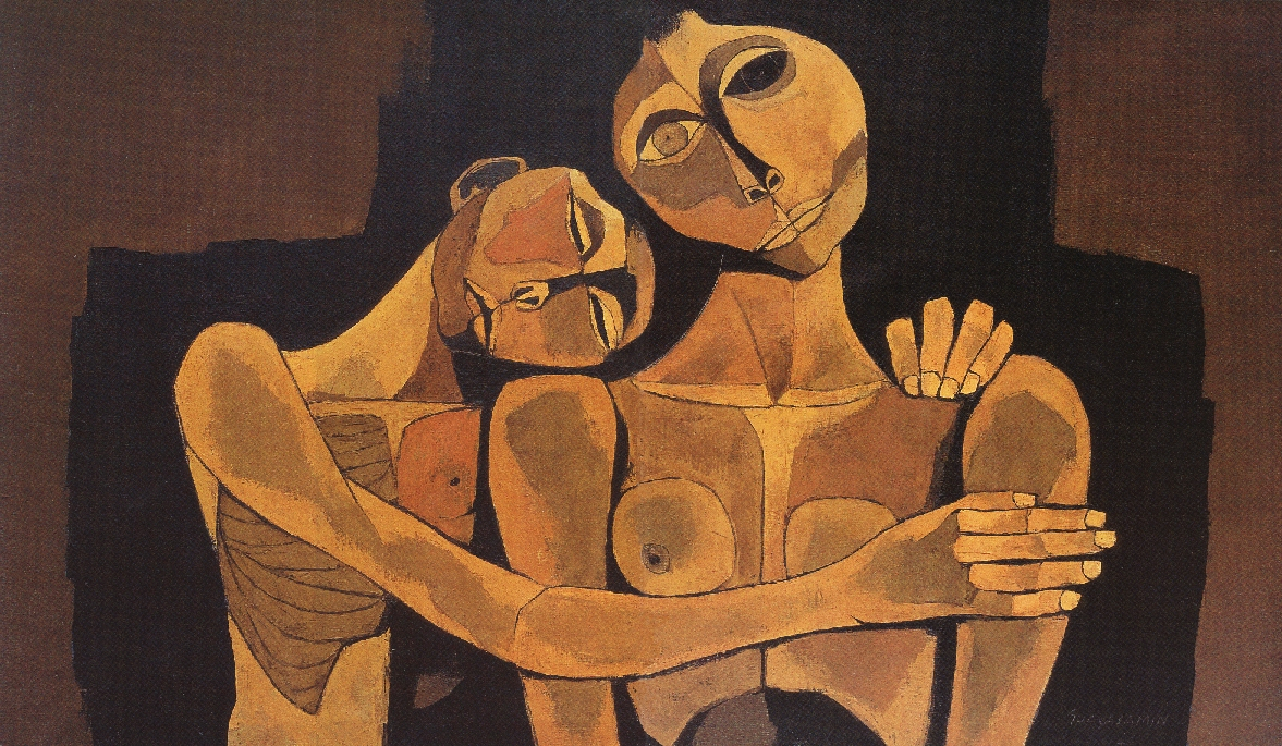 오스왈도 과야사민, 어머니와 아이, 캔버스에 유채, 105x176cm, 1982 [제공=사비나미술관]
