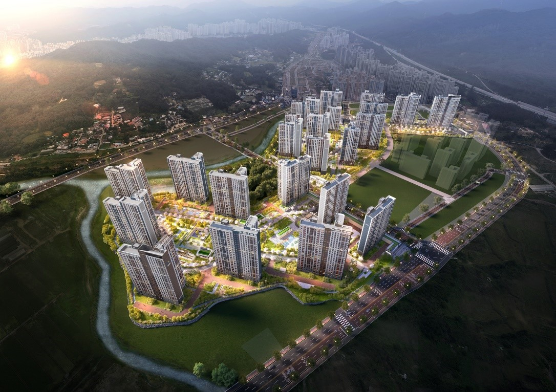 의정부 고산 수자인 디에스티지 단지 조감도[한양 제공]