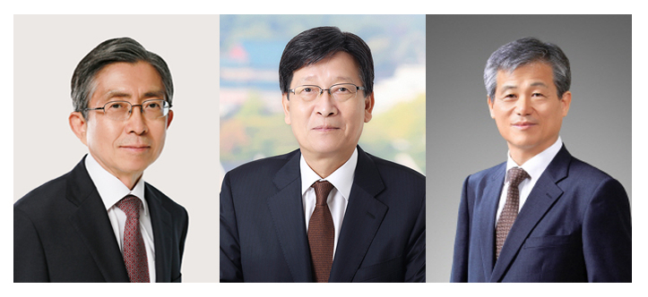 왼쪽부터 민일영, 이상훈, 이인복 전 대법관. 민 전 대법관은 법무법인 세종, 이상훈 전 대법관은 김앤장법률사무소, 이인복 전 대법관은 법무법인 화우로 최근 영입됐다. 모두 연 매출액 100억원이 넘는 곳이다.