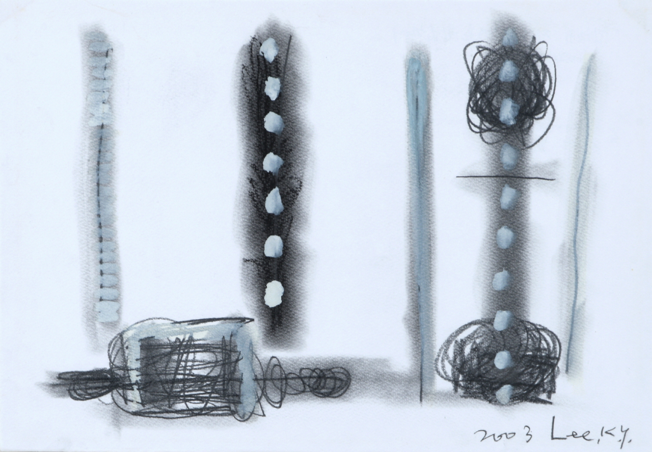 이건용, 무제, 27&times;40cm, 종이에 흑연, 아크릴, 2003