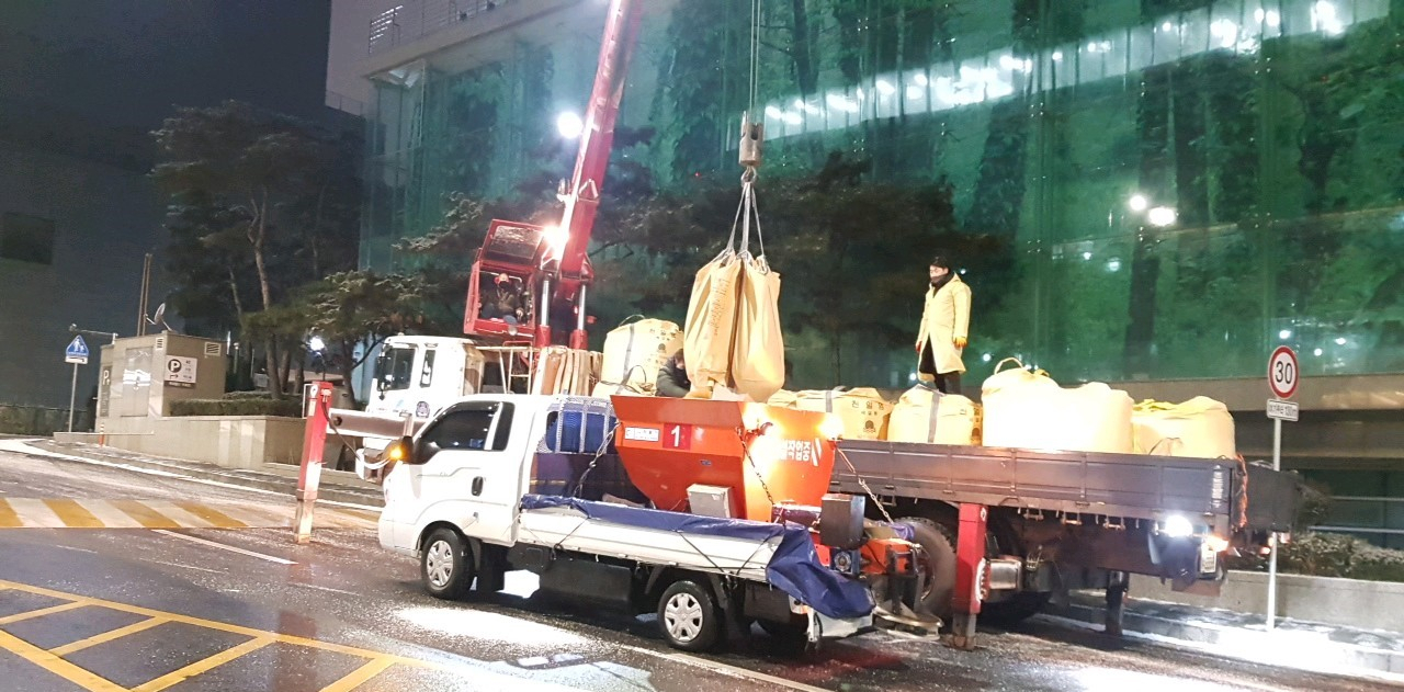 강남구 제설 현황. [강남구 제공]