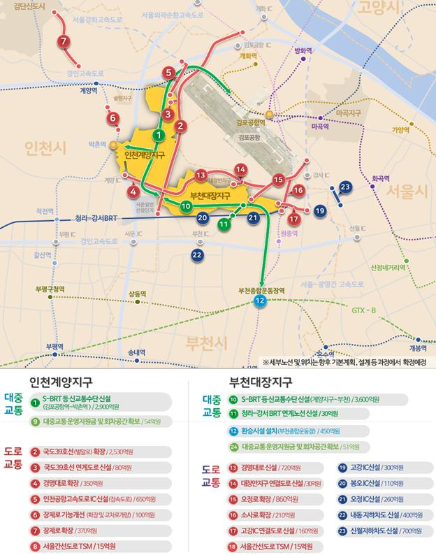 인천계양·부천대장 광역교통개선대책 [국토교통부 제공]