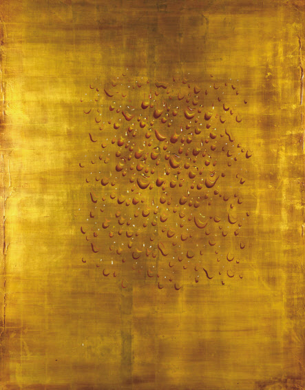 김창열, 물방울, 마포에 금지, 유채, 162.2&times;130.3cm(100), 1987 [헤럴드아트데이 제공]