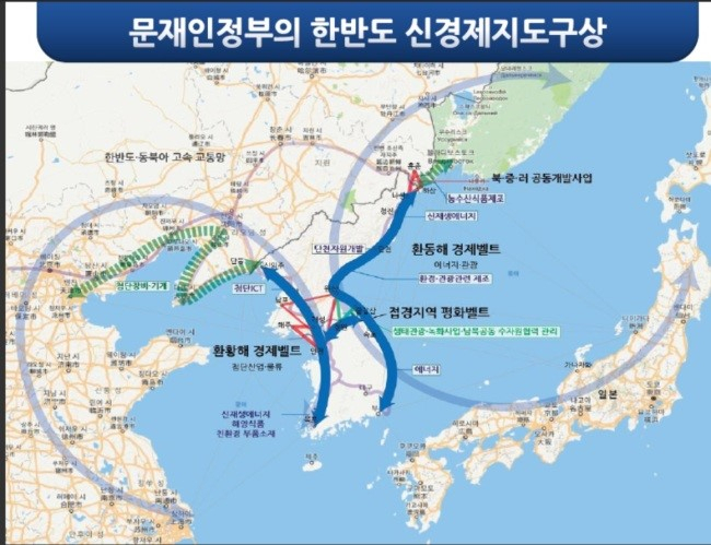 2018년 공개된 문재인 정부의 한반도 신경제지도 구상