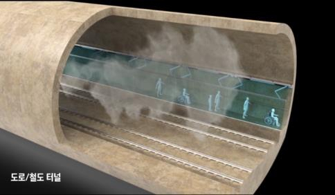 스마트 대피통로 터널 적용 개념도.[한국철도기술연구원 제공]