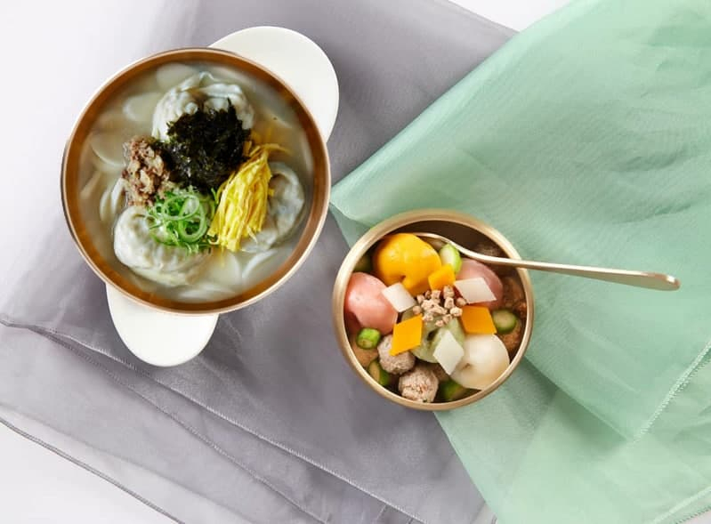 사람 떡국과 개 떡국 페어링