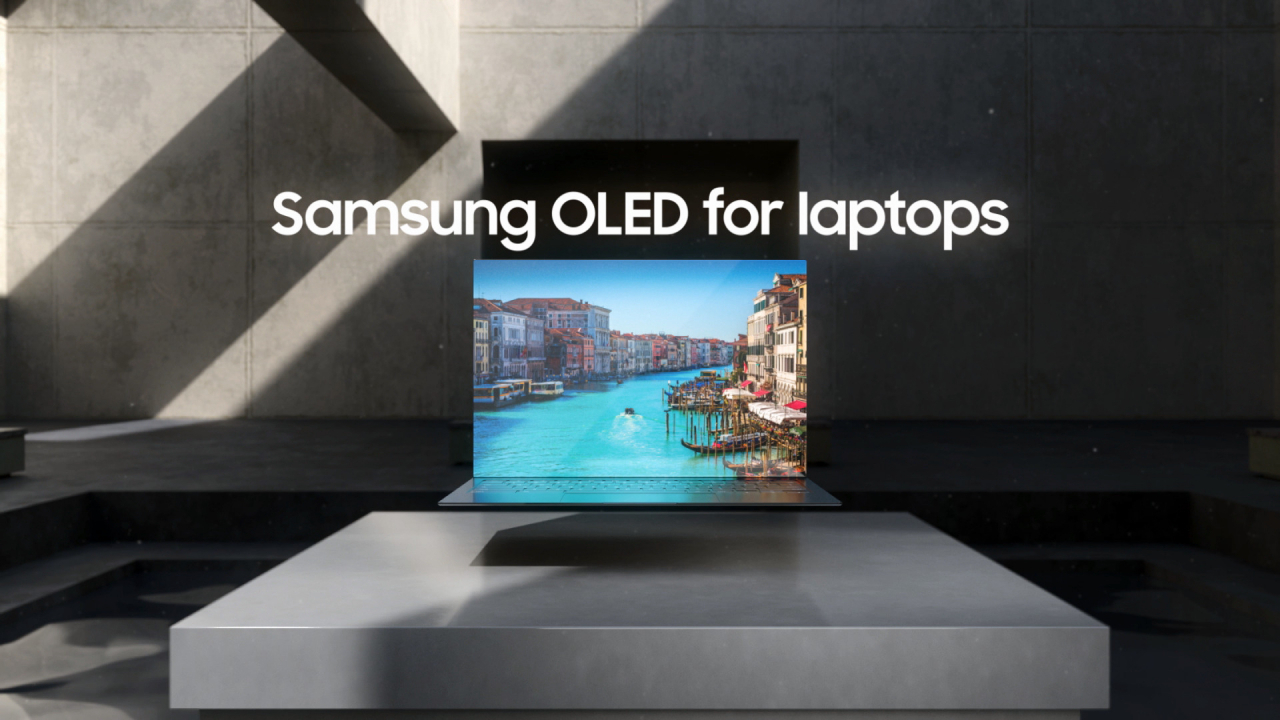 OLED 노트북 홍보영상 유튜브 화면의 모습. [삼성디스플레이 제공]
