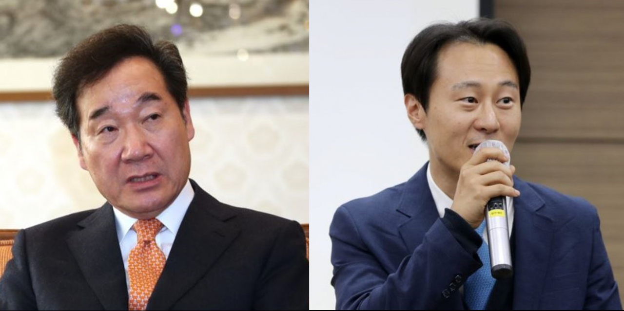 더불어민주당의 이낙연 (왼쪽) 대표와 이탄희 의원. [연합]